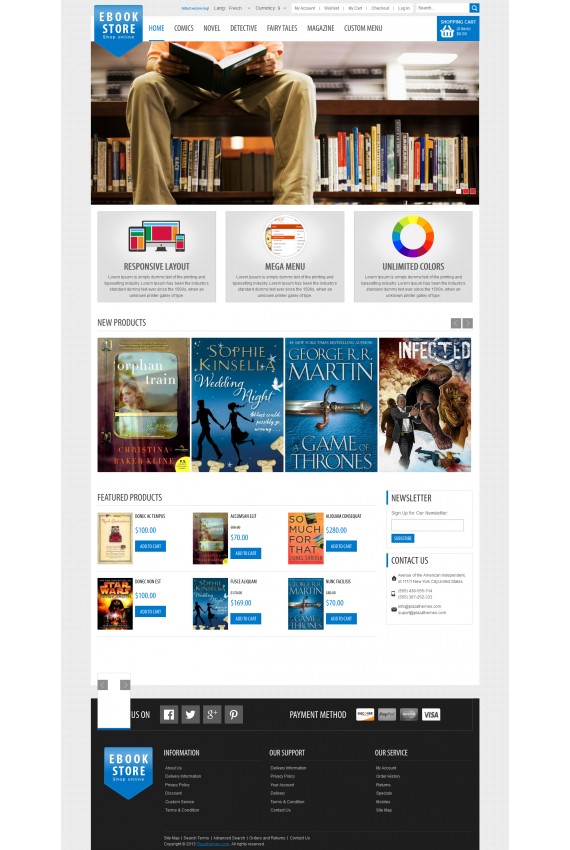 Ebook Shop Responsive Template